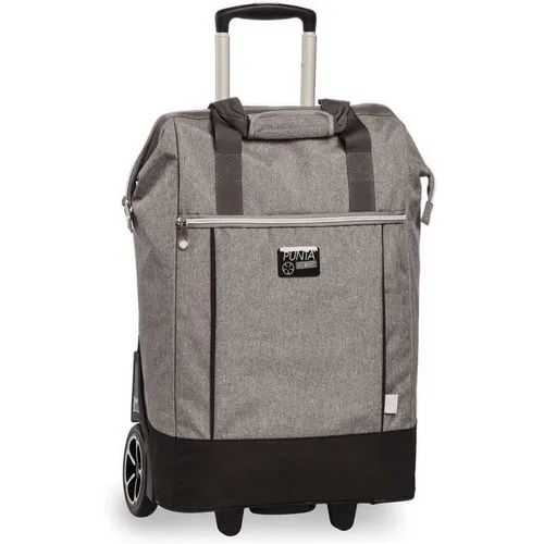 XL Einkaufs Trolley Punta Hell Grau - Einkaufsroller mit großen Rädern, erweiterbar und extra Fächern für optimalen Stauraum, ideal für stressfreies Einkaufen.