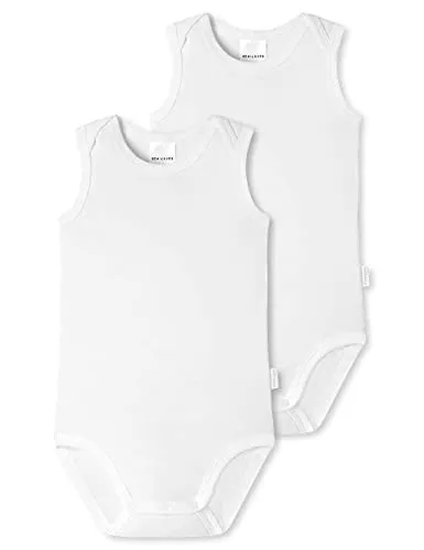 Schiesser Unisex Baby Wickelbody 2 PACK - 100% Organic Bio Baumwolle - Bodys für Baby-Jungen, aus der SCHIESSER-Serie „Original Classics“, mit praktischem amerikanischem Halsausschnitt und Druckknöpfen für einfaches Umziehen. Hergestellt aus hochwertiger, babyweicher Feinripp-Qualität.