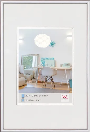 Kunststoffrahmen New Lifestyle 10x18 cm silber in silber von Walther
