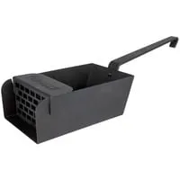 Kohlenschaufel, Grillbesteck schwarz, mit Aschesieb