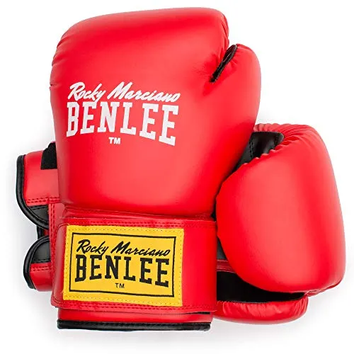 BENLEE Boxhandschuhe Rodney Red/Black 06 oz - Hochwertige Trainings-Boxhandschuhe aus Kunstleder mit breitem Klettverschluss, ideal für sicheres Training und optimalen Halt.