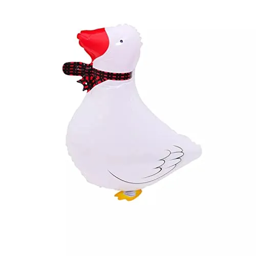 Kopper-24 Airwalker Ballon Gans - laufendender Tier Luftballon Helium Walking Folienballon Deko für Kinder Geburtstag Party Hochzeit Kinder Geschenk JGA Dekoration Tierballons Laufen