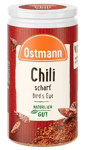 Ostmann Chili Bird's Eye Gewürz, 35,0 g - Sonstige Speisen, intensiv scharfe Gewürzmischung für feurige Gerichte und exotische Aromen.
