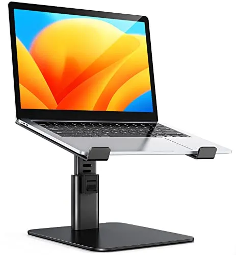 Babacom Laptop Ständer, 8 Höhenverstellbar Aluminium Kühlpads Laptop Stand, Ergonomischer Belüfteter Laptopständer Kompatibel mit MacBook, Air, Pro, Alle 10
