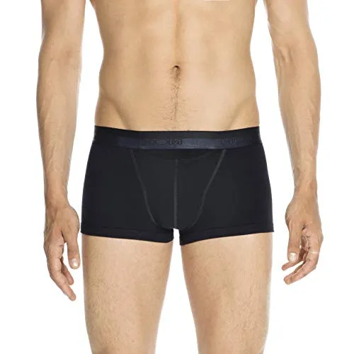 HOM Herren Boxer Briefs 'HO1' - Navy in Größe S - Retroshorts für Herren mit bequemem horizontalen Eingriff und aus weicher Modal-Baumwolle für ultimativen Komfort.
