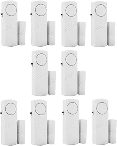 Kabellos Tür&Fensteralarm - 10er Set Sicherheitslösungen - Tür- & Fenstersensoren mit 95 dB Alarm. Ideal für Haus, Wohnung und Büro, schützt vor unbefugtem Zutritt und sorgt für Sicherheit Ihrer Lieben.
