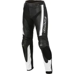 Büse Mille Motorrad Lederhose (Black/White, 24) - Motorradhose aus robustem Rindsleder, 1,2-1,4 mm dick, mit atmungsaktivem Netzinnenfutter für optimalen Tragekomfort und Bewegungsfreiheit.