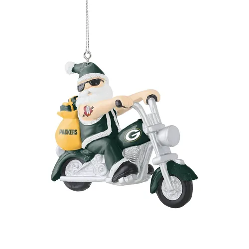 NFL Green Bay Packers Baumschmuck Santa on Motorcycle Anhänger Ornament 0499