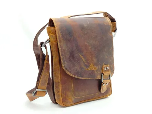 The Skandinavian Brand Leder Umhängetasche Hunter Cognac