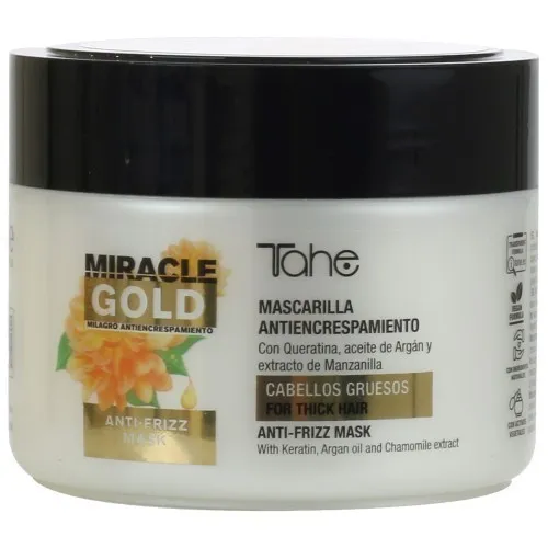 Tahe Vegane Anti-Frizz Maske Miracle Gold 300 ml