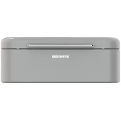 Siegwerk Metall Brotkasten PANOVA - L - 41,3 cm - grau - Eleganter Brotkasten PANOVA aus pulverbeschichtetem Metall in Shadow Rock (grau) mit Belüftungslöchern für optimale Frische und Langlebigkeit. Ideal für eine stilvolle Aufbewahrung von Brot und Gebäck.