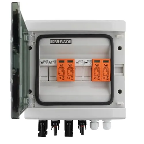 SeKi DC 2 String 2P T2 Solar Anschlusskasten Überspannungsschutz/Blitzschutz 32A 1000V; Aufputz Gehäuse IP65 8 Module; PV Photovoltaik