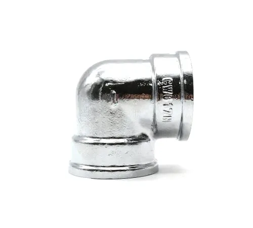 DOJA Barcelona | 90°-Gewindefitting aus Messing verchromt | 3/4