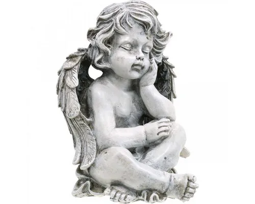 Viana Engelfigur Grabengel in Grau