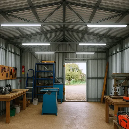 LED Feuchtraumleuchte 150 cm - 6er Set mit 5760 Lumen - Lampen für Industrie und Werkstätten, IP65 Schutz für Nassräume, 5760 Lumen Helligkeit und energiesparende 48 Watt Leistung, ideal für Keller und Garagen.