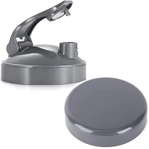 Funtuan Wiederverschließbare Flip-Top Becherdeckel für NutriBullet Mixer 32/24/510.3 g Becher – Grau, Polypropylen, Spülmaschinenfest, BPA-frei
