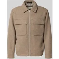 Jack & Jones Funktionsjacke JPRCCRUSSEL WOOL BLEND JACKET SN - Funktionsjacke aus 55% Polyester und 40% recycelter Wolle, umweltfreundlich und ideal für aktive Outdoor-Aktivitäten.