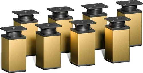 8er Set sossai® moderne Möbelfüße in Gold 80mm in gold von Sossai