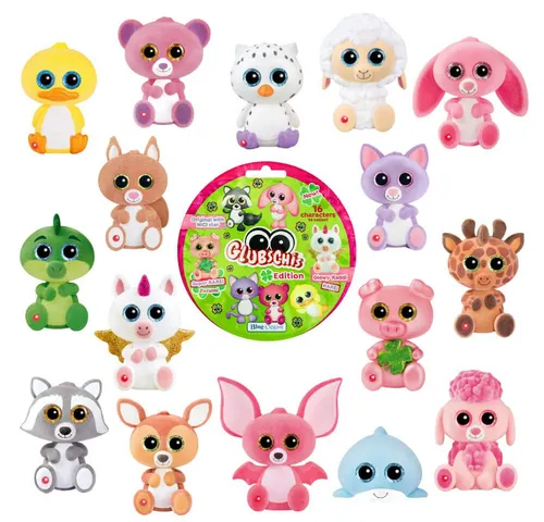 Blue Ocean Glubschis Sammelfiguren Glück Serie 3 - Alle 16 Figuren - Tierfiguren - Sammle die zauberhaften Glubschis mit glitzernden Augen! Diese Glücks-Edition umfasst 16 Figuren, darunter die einzigartigen Sonderfiguren Zuzumi und Glowy Kaddi.