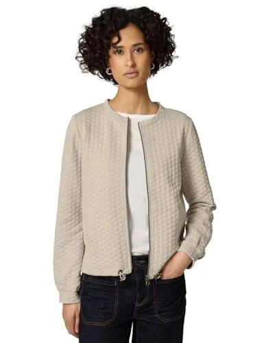 Damen Zipper Jacke mit Struktur in beige von Street One