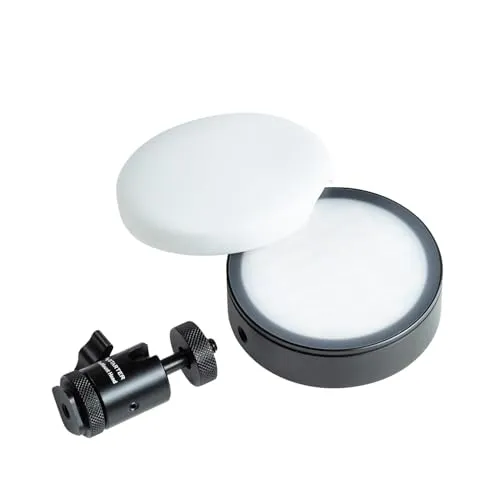 Instarter Spectar M-Dome, runde Mini LED-Leuchte mit Magnet, Videoeuchte mit RGB-Farbspektrum, Handy Licht mit 1/4