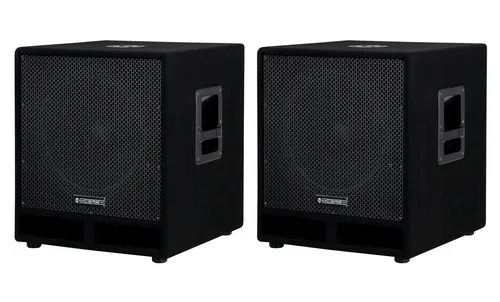 McGrey PAS-115 Passiv-Subwoofer 1200 Watt 2x Set - PA-Boxen Set mit 2x 15
