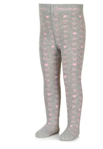 Sterntaler MÄDCHEN Herzen Strumpfhose, hellgrau Melange, 68