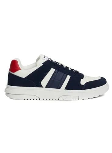 Tommy Jeans Herren Sneaker Brooklyn aus Wildleder, Blau (Dark Night Navy) - 41 - Herren-Sneaker aus 100% Wildleder, stilvolles Design mit Tommy Jeans Logo, optimaler Tragekomfort und vielseitig kombinierbar für jeden Anlass.