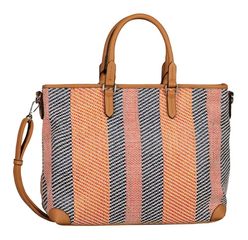 Gabor ANALENA Damen Shopper - Blau, L, 41x14x28,5cm - Damen-Shopper aus hochwertiger Baumwollmischung, ideal für den Alltag, mit praktischem Reißverschluss und geräumigem Innenraum.