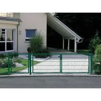 Stabgitter-Doppeltor ALBERTS Flexo Typ 6/5/6 300 x 120 cm - Gartenzäune, stabil und langlebig aus Metall, inklusive Pfosten für eine einfache Montage.