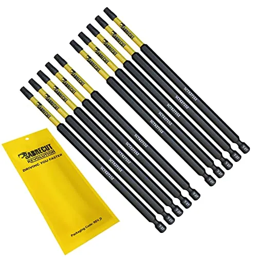 SabreCut SCTX27152_10 152mm T27 TX27 Magnetische Schlagschrauber Bohrerbits-Set Torx Hochleistung kompatibel mit Dewalt Milwaukee Bosch Makita und andere 10 x