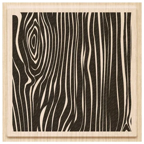 Heyda Hintergrundstempel Holzoptik 8x8x2.5 cm für kreative Bastelprojekte