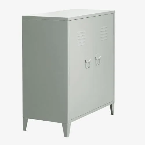 SKLUM Spind-Sideboard mit 2 Türen aus Stahl Pohpli - in grün von SKLUM