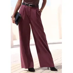 LASCANA Palazzohose mit weitem Bein, elegant in Rot 36 - Stoffhose für modische Anlässe, mit weitem Bein und figurumspielendem Schnitt, ideal für einen eleganten Look.