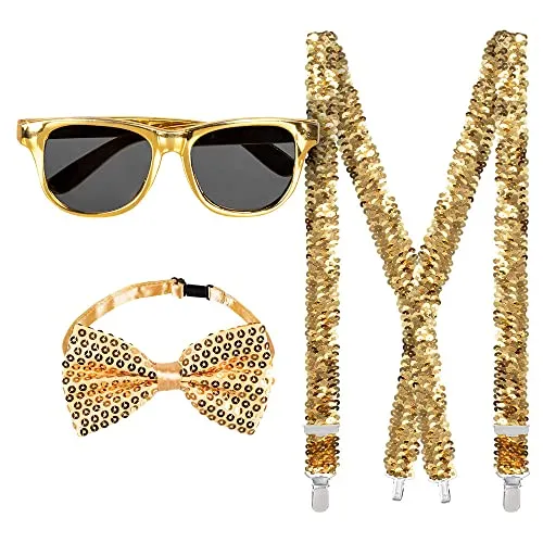 Boland Kostüm Goldglitter Accessoire-Set in gold von Boland