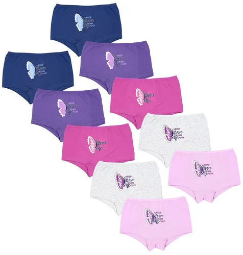 TupTam Unterhosen Mädchen Shorts 10er Pack - Unterhosen für Mädchen, bequeme Baumwollshorts mit fröhlichen Designs – ideal für Spiel und Freizeit, perfekter Sitz ohne Verrutschen.