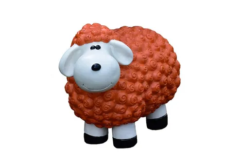 Geschenkestadl Gartenfigur XL Schafe in Orange in orange von Geschenkestadl