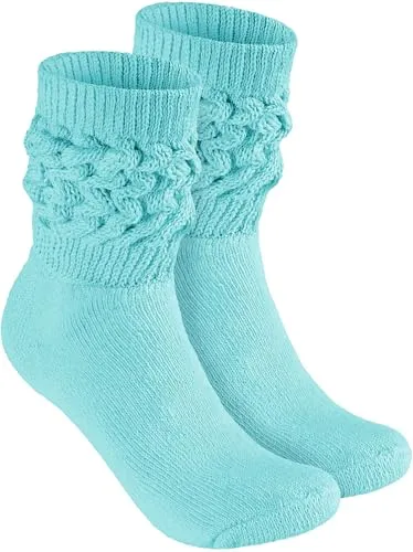 BRUBAKER Slouch Socken in türkis von BRUBAKER