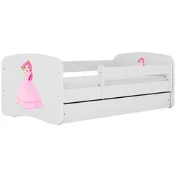 Raumhirsch Furniture Kinderbett, Weiß, 70x140 cm mit Schublade - Hochwertiges Kinderbett mit abnehmbarer Schutzschiene und geräumiger Schublade für ordentlichen Stauraum. Ideal für Kinderzimmer, sicher und langlebig.