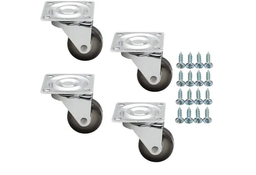 SO-TECH® Möbelrolle Lenkrollen Transportrollen KIEL Ø 35 mm inkl. Schrauben, (4-St), braun, belastbar bis 25 kg pro Rolle