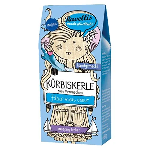 Ravellis Kürbiskerne in dunkler Schokolade mit Fleur de Sel (80 g) - Bio, Menge:3 Stück