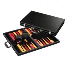 Philos Backgammon Donousa - Großes Kunstleder-Backgammon - Gesellschaftsspiel für 2 Personen, aus hochwertigem Kunstleder, ideal für spannende Spielabende mit Freunden oder Familie.