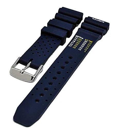 Uhrenarmband Silikon sportlich Taucher Diver 20mm BLAU 4714