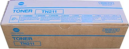 Original Konica Minolta TN211K Toner Schwarz - Tonerkassette für Laser-Drucker, kompatibel mit Konica Minolta Bizhub 200/222/25/250/282, bietet hervorragende Druckqualität und hohe Seitenleistung.