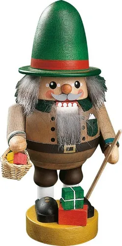 Richard Glaesser Nussknacker Spielzeughändler, 21cm - Handgefertigter Nussknacker aus dem Erzgebirge, Höhe 21cm, aus hochwertigem Holz, ideal für Sammler und festliche Dekoration.