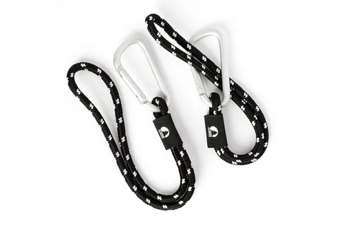 Tanndesign Kinderwagen-Adapter 2x Kinderwagen-Haken Karabiner für Wickeltasche Wickelrucksack Schwarz, (2-tlg), robust, hochwertig, aus recyceltem PET