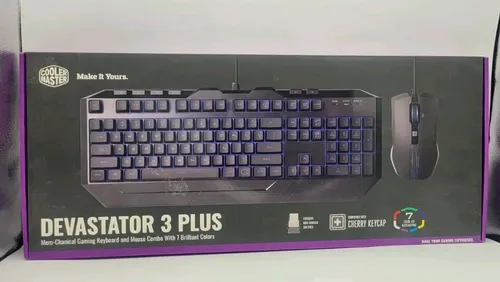 Cooler Master Devastator 3 Plus Gaming Tastatur & Maus Set – AZERTY-Layout, RGB Beleuchtung, Multimedia-Tasten