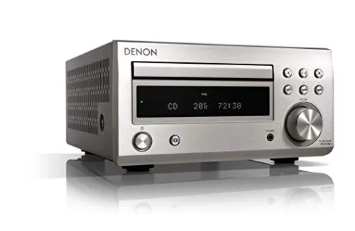 Denon RCD-M41DAB FM/DAB/CD Receiver mit Bluetooth in Silber - Komplett-Anlagen / AV-Systeme, hochwertiger Klang und drahtlose Bluetooth-Konnektivität für grenzenlosen Musikgenuss.