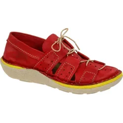 Eject 18293.002 Schnürschuh für Herren - Sportliche Halbschuhe in rot & gelb aus hochwertigem Glattleder. Bequeme Gummisohle und flacher Absatz sorgen für angenehmen Tragekomfort im Alltag.