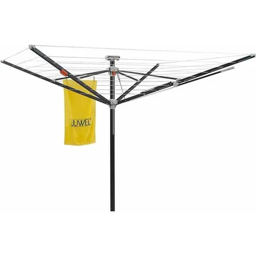 Wäschespinne JUWEL Futura Elegant XXL Lift - Wäscheständer mit einer Höhe von 208 cm und einer Breite von 235 cm, ideal für große Wäschestücke und platzsparendes Trocknen im Garten.